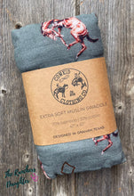 Load image into Gallery viewer, Teal Bronc Bamboo Muslin Swaddle
