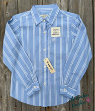 Load image into Gallery viewer, Ariat Youth Blue Stripe Kirby Western Shirt
