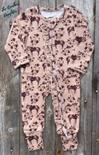 Load image into Gallery viewer, Prairie Rose -Ruffled- Folding Feet Jammies
