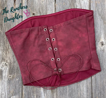 Load image into Gallery viewer, Burgundy Embroidered Western Corset Top
