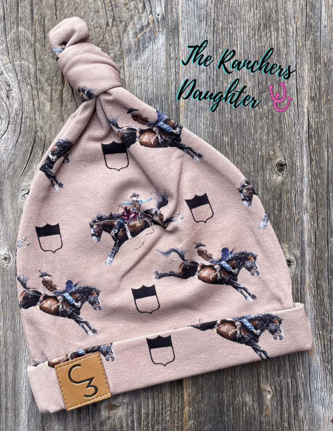 Rodeo Broncs Newborn Baby Hat