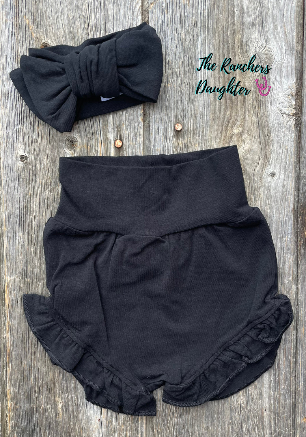 Black Bloomer/Headband Set