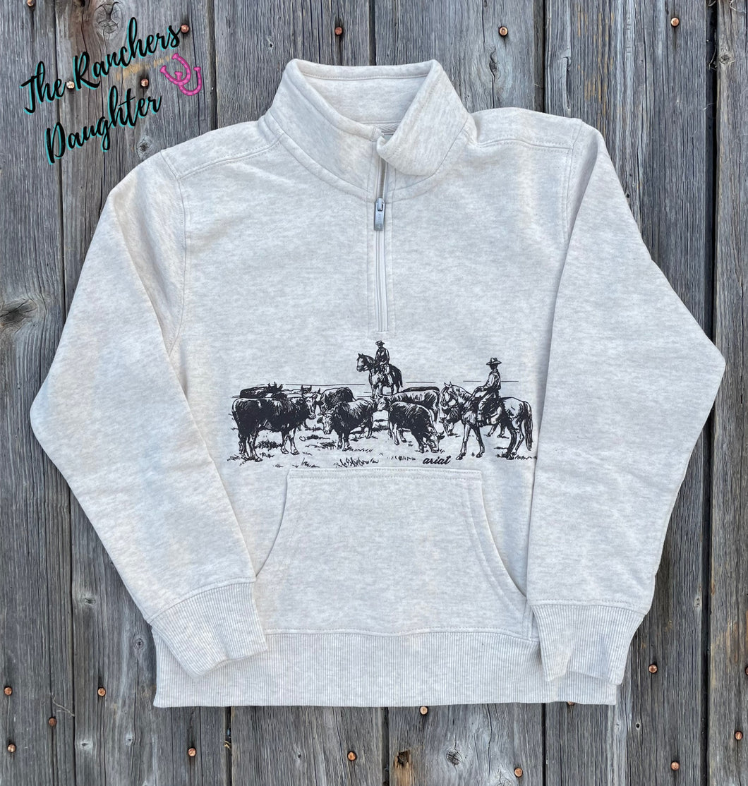 Ariat Youth Cattle 1/4 Zip Sweatshirt