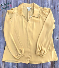 Load image into Gallery viewer, Ariat Mustard Shimmer Blouse
