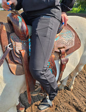 Load image into Gallery viewer, New Style - Cowgirl Tuff Black Work Hard Play Hard Pants
