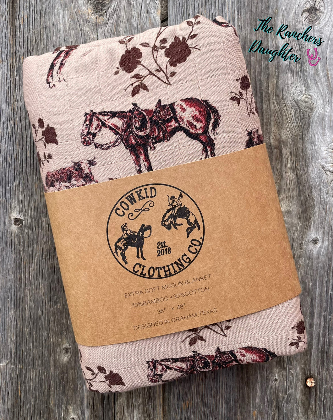 Prairie Rose Bamboo Muslin Blanket