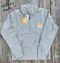 Load image into Gallery viewer, Ariat Women&#39;s Grey Rebar 1/2 Zip Sweathshirt
