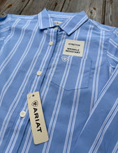 Load image into Gallery viewer, Ariat Youth Blue Stripe Kirby Western Shirt
