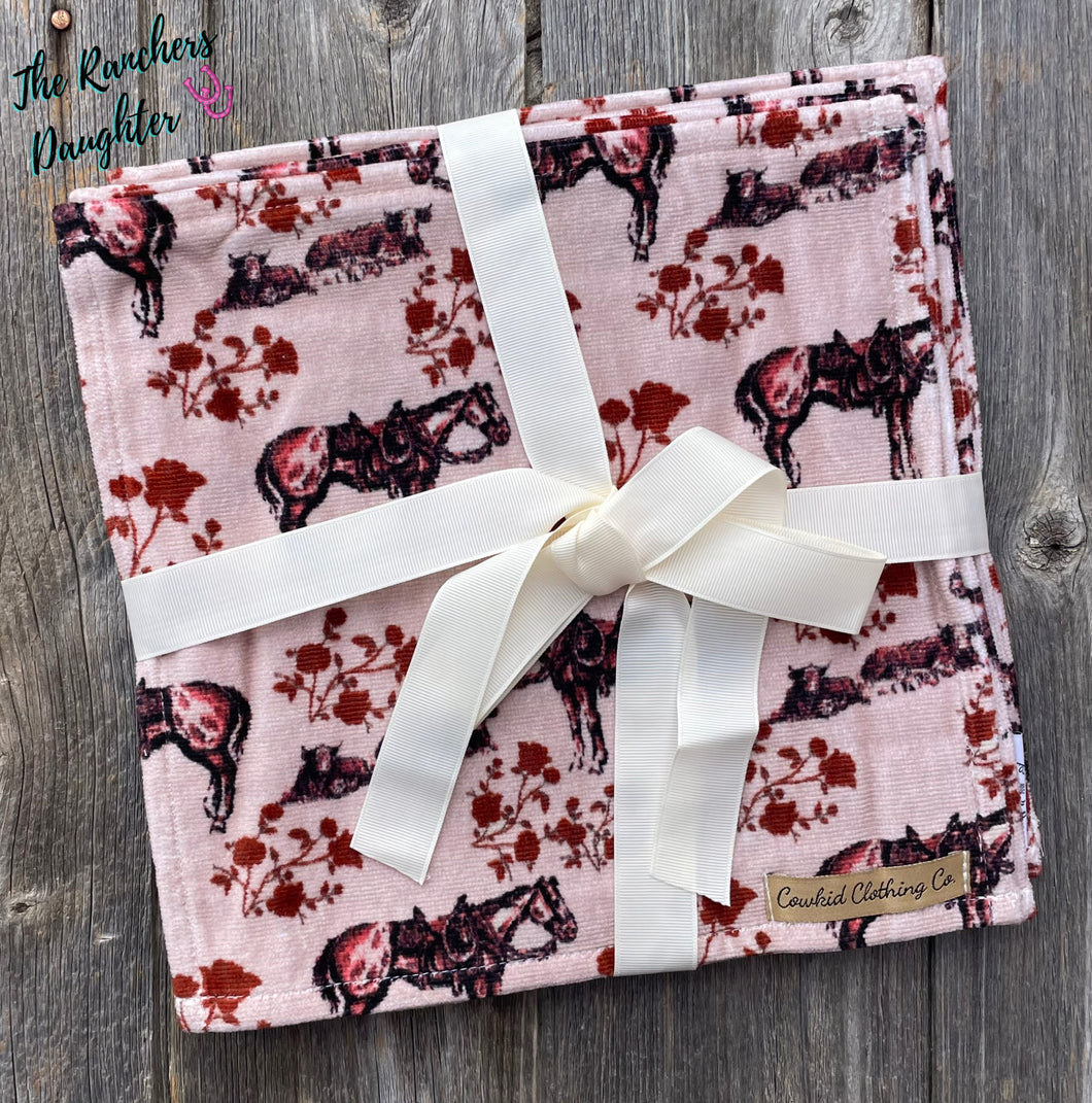 Prairie Rose Set of 5 Washcloths