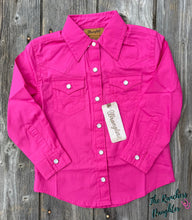 Load image into Gallery viewer, Wrangler® Girls Pink Western Shirt
