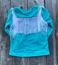 Load image into Gallery viewer, Shea Baby Turquoise Fringe Top
