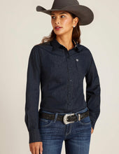 Load image into Gallery viewer, Ariat Women&#39;s Navy/Silver Stripe Kirby Shirt
