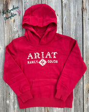 Load image into Gallery viewer, Ariat Youth Red Ranch Goods Hoodie
