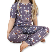 Load image into Gallery viewer, Mauve Ranch Horse Short Sleeve Pajama Set
