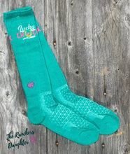 Load image into Gallery viewer, Lucky Chuck Logo Teal Performance Socks
