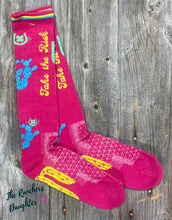 Load image into Gallery viewer, Lucky Chuck Take the Risk Hot Pink Performance Socks
