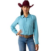 Load image into Gallery viewer, Ariat Women's Adriatic Blue Kirby Pro Shirt
