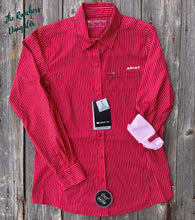 Load image into Gallery viewer, Ariat Women&#39;s VentTEK Equestrian Red Stripe Stretch Shirt
