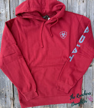 Load image into Gallery viewer, Ariat Unisex Brick Red Logo Hoodie
