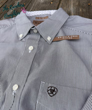 Load image into Gallery viewer, Ariat Men's Wrinkle Free Randolf Mini Stripe Western Shirt
