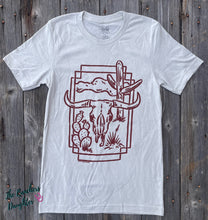 Load image into Gallery viewer, Western Skull Cactus Scene Tee
