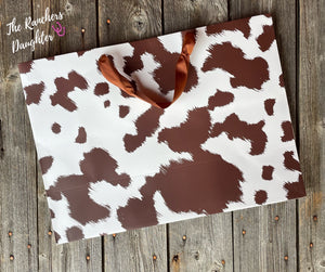 Brown Cowprint Gift Bag (Large)