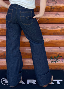 Ariat Women's Tomboy Western Utility Ultra High Rise Wide Leg Jean