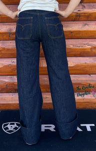 Ariat Women's Tomboy Western Utility Ultra High Rise Wide Leg Jean