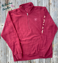 Load image into Gallery viewer, Ariat Women&#39;s Burnt Russet Logo 1/2 Zip Sweatshirt
