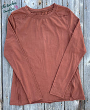 Load image into Gallery viewer, Western Mineral Wash Raw Seam Detail Long Sleeve Top
