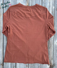Load image into Gallery viewer, Western Mineral Wash Raw Seam Detail Long Sleeve Top
