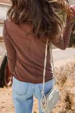 Load image into Gallery viewer, Western Mineral Wash Raw Seam Detail Long Sleeve Top
