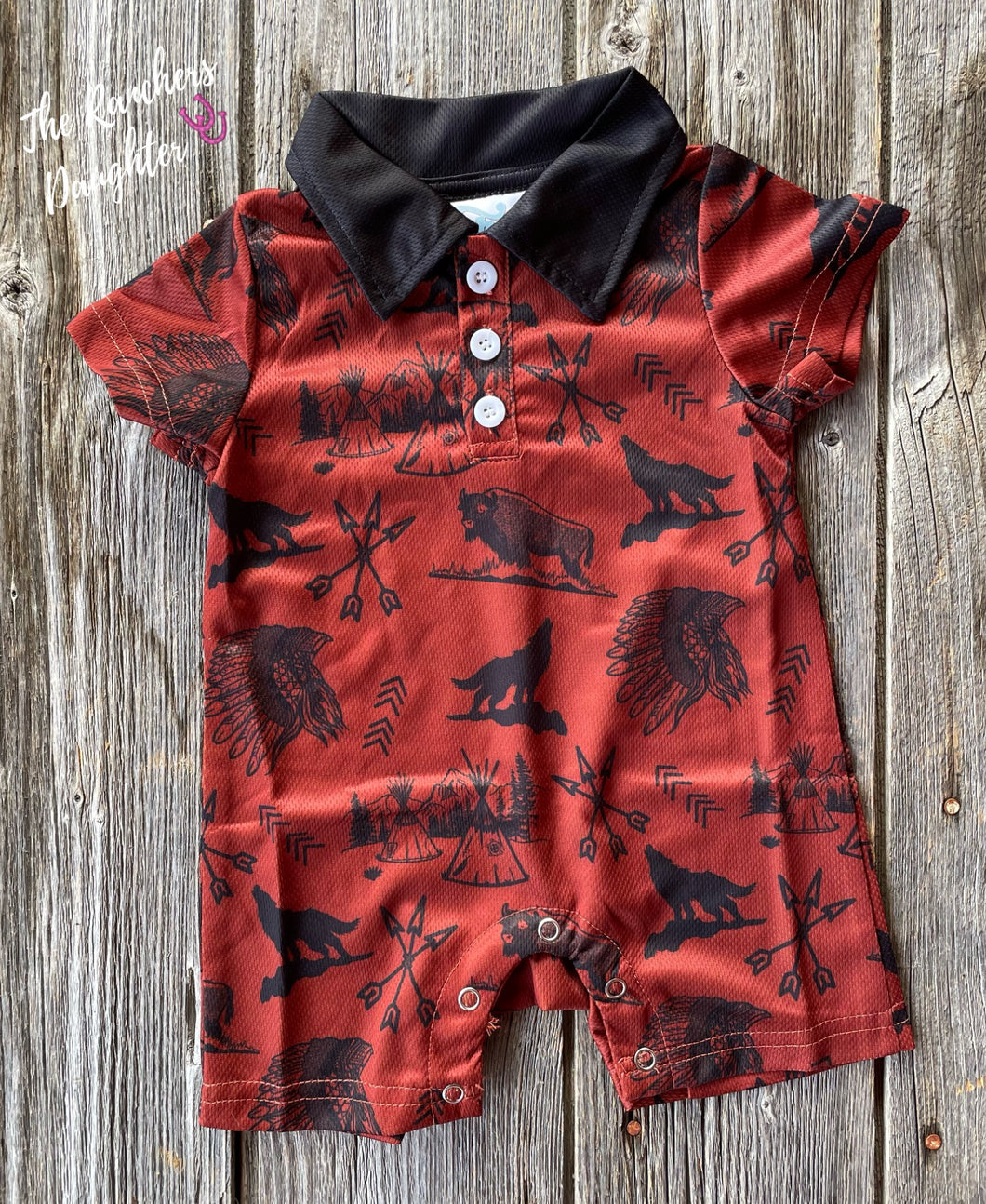 Shea Baby Rust Indian Romper