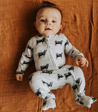 Load image into Gallery viewer, Gray Angus Folding Feet Jammies
