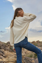 Load image into Gallery viewer, Pearl Mock Neck Velvet Ribbed Top
