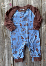 Load image into Gallery viewer, Shea Baby Blue Farm Romper
