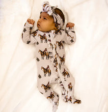 Load image into Gallery viewer, Cowgirls &amp; Cactus -Ruffled- Folding Feet Jammies
