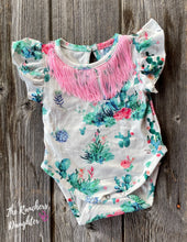 Load image into Gallery viewer, Shea Baby Cactus Fringe Onesie
