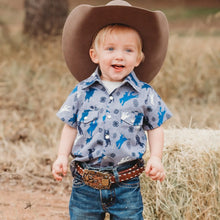 Load image into Gallery viewer, Shea Baby Short Sleeve Roughstock Pearl Snap Shirt
