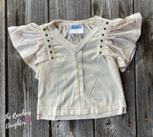 Load image into Gallery viewer, Shea Baby Stud Cream Toddler Top
