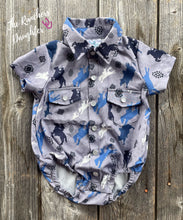 Load image into Gallery viewer, Shea Baby Short Sleeve  Roughstock Pearl Snap Onesie
