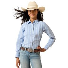 Load image into Gallery viewer, Ariat Youth Blue Stripe Kirby Western Shirt
