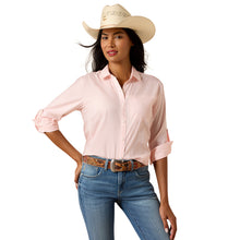 Load image into Gallery viewer, Ariat Women’s VentTEK Peach Stripe Stretch Shirt
