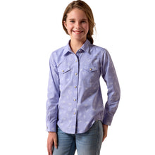 Load image into Gallery viewer, Ariat Youth Western Lavender Motifs Western Shirt
