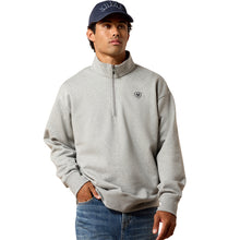Load image into Gallery viewer, Ariat Men's Heather Grey 1/4 Zip Sweatshirt
