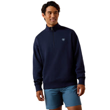 Load image into Gallery viewer, Ariat Men's Navy 1/4 Zip Sweatshirt
