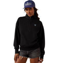 Load image into Gallery viewer, Ariat Women's Black 1/2 Zip Sweatshirt
