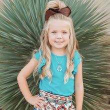 Load image into Gallery viewer, Shea Baby Turquoise Ruffle Top
