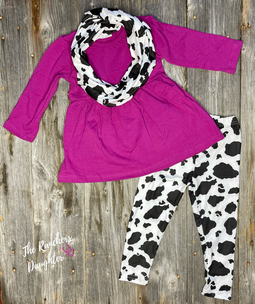 Magenta Cowprint Outfit