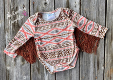 Load image into Gallery viewer, Shea Baby Brown Aztec Onesie

